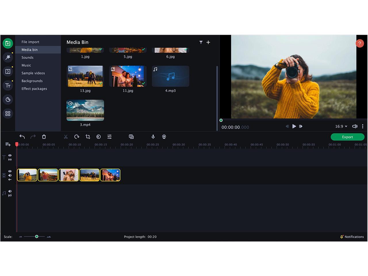 movavi slideshow maker can i write to mp4
