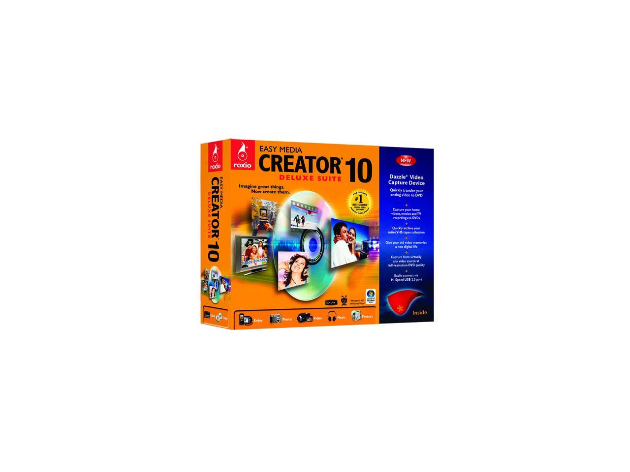 Roxio Easy Media Creator 10 Deluxe Suite Mini Box