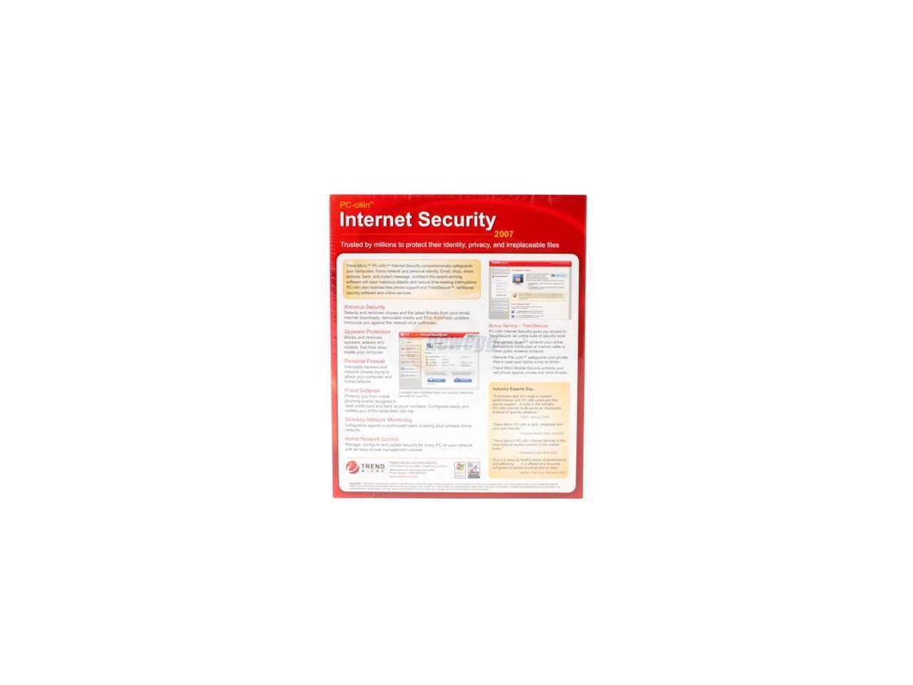TREND MICRO PCcillin Security 2007 3User