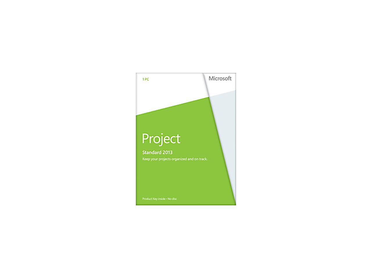 Microsoft Project 2013 Product Key Card (no media) 1 PC