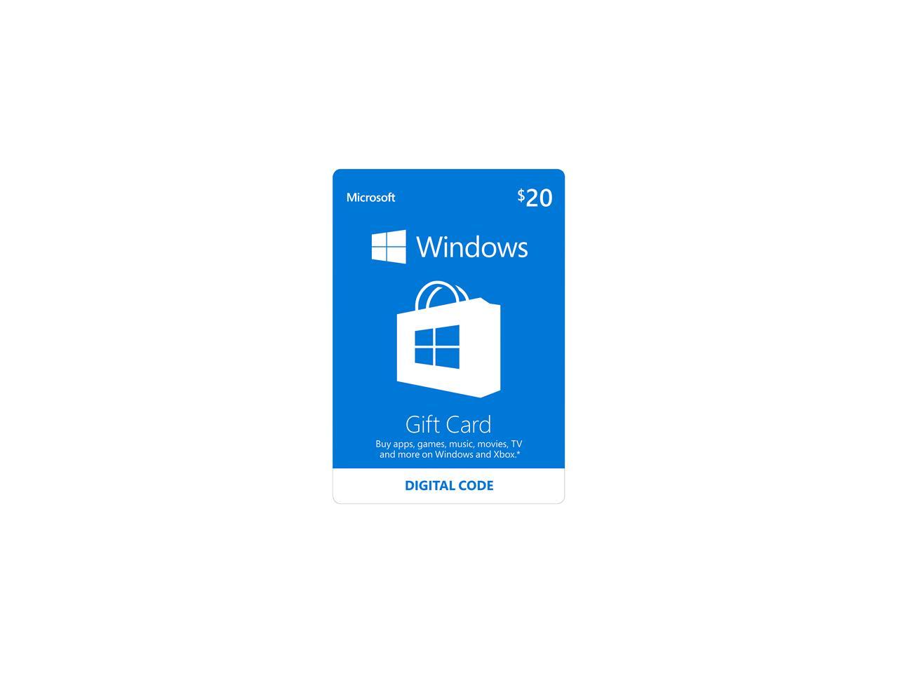 $20 microsoft gift card