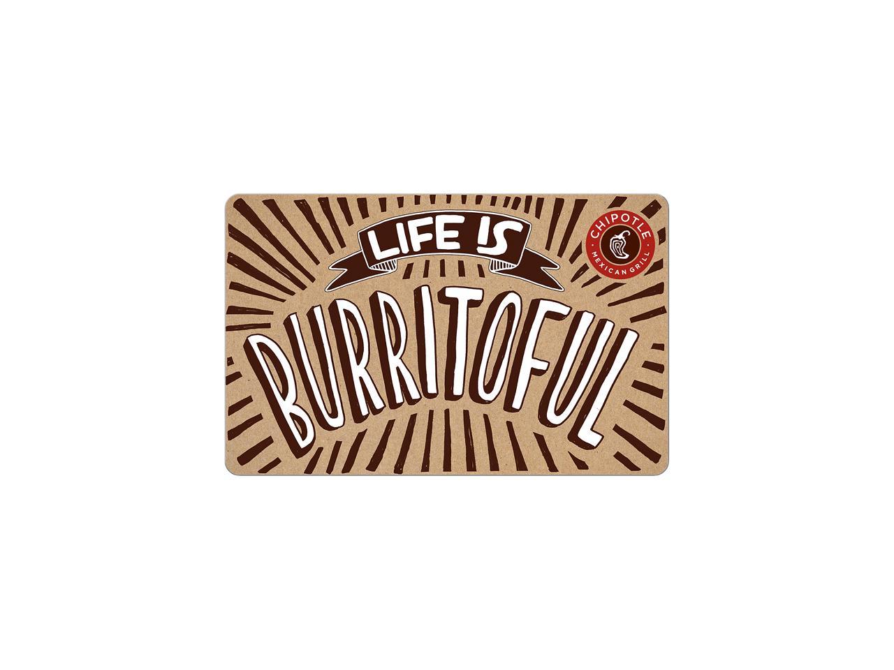 Chipotle 25 Gift Card (Email Delivery)