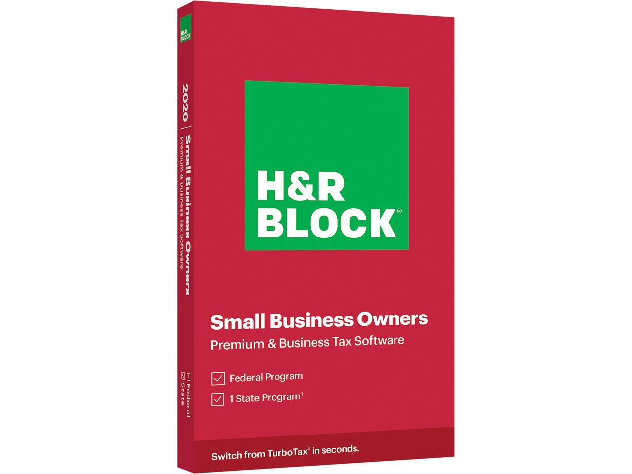 H&R BLOCK Tax Software Premium & Business 2020 PC Windows (Key Card