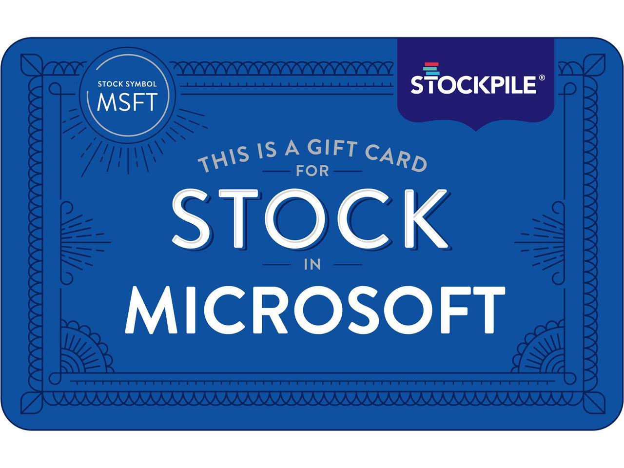 5 Gift Card For Microsoft Stock Msft Email Delivery Newegg Com