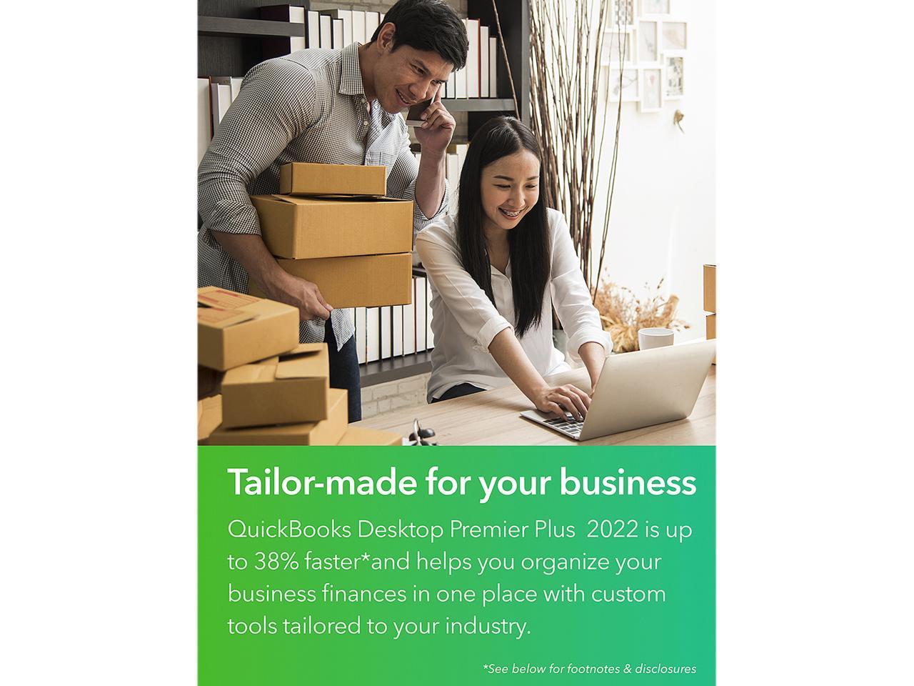 Intuit QuickBooks Desktop Premier Plus 2022 Disc 1 Year