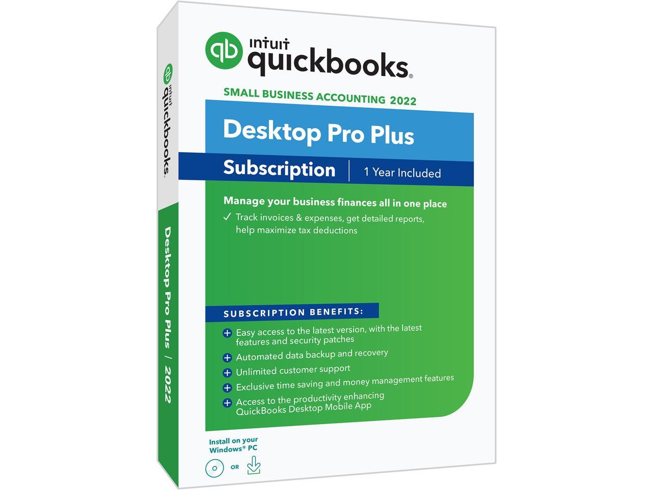 Intuit QuickBooks Desktop Pro Plus 2022, Disc