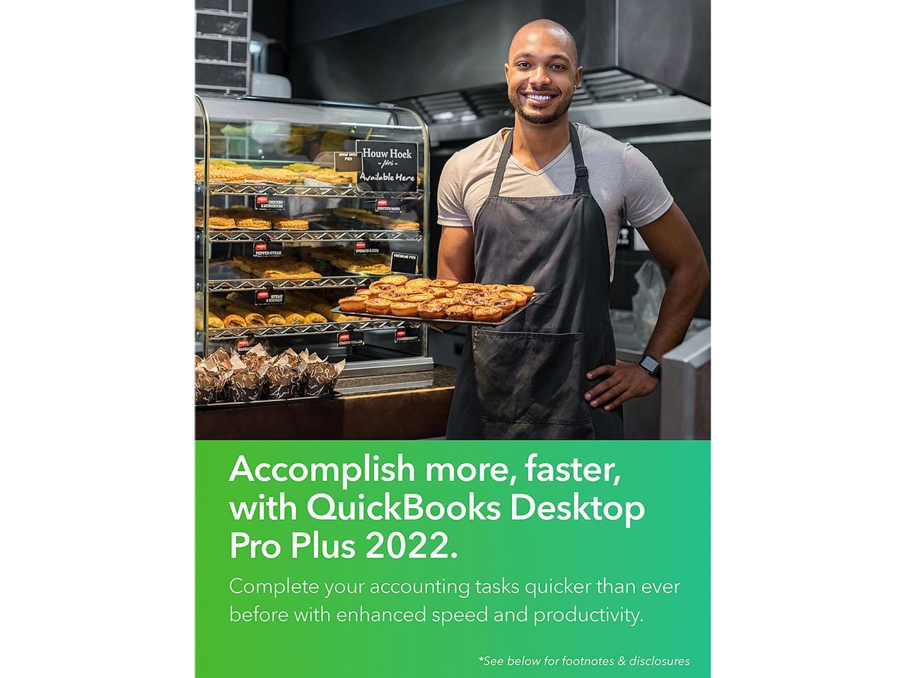 Intuit QuickBooks Desktop Pro Plus with Enhanced Payroll 2022, Disc