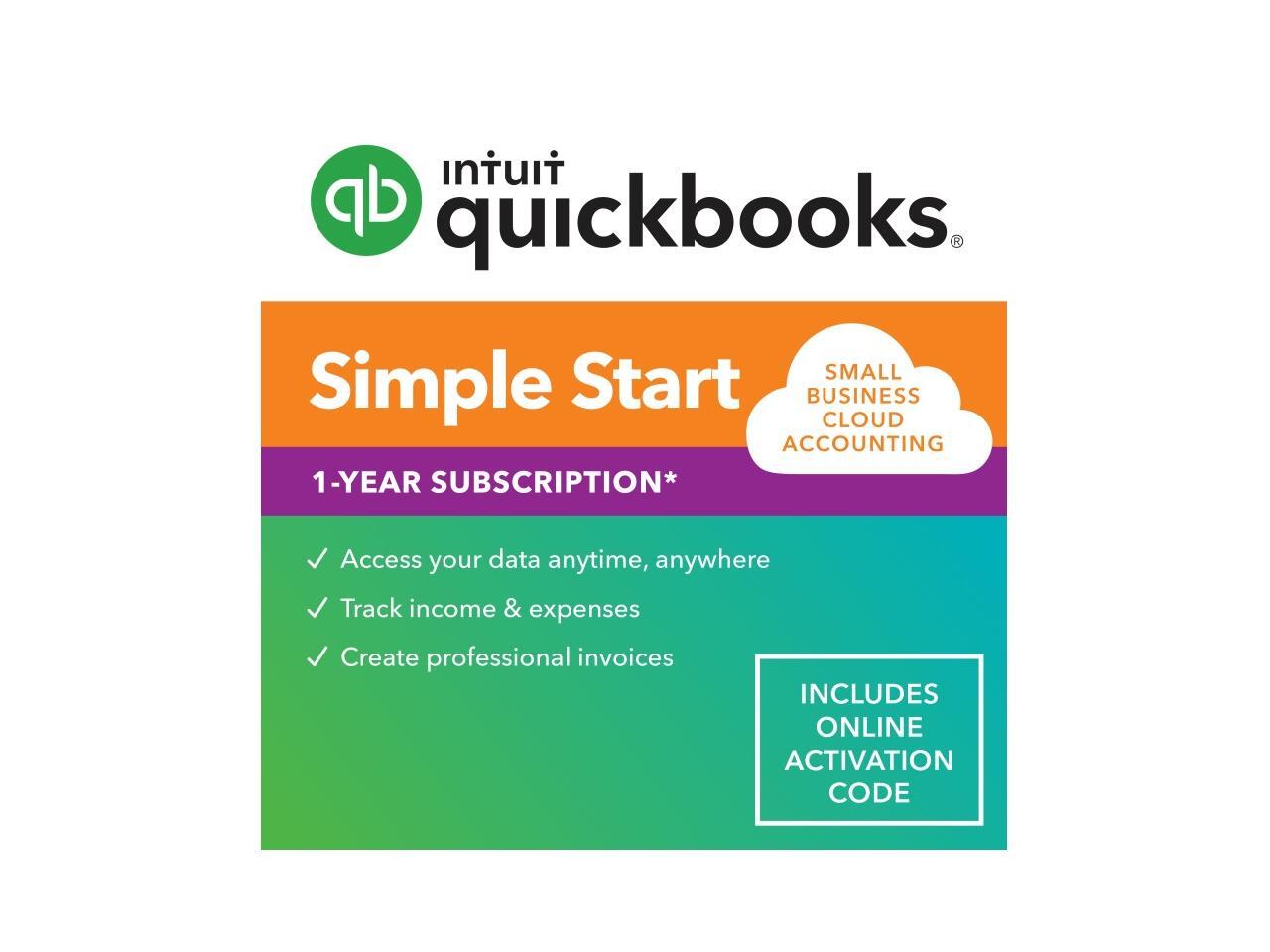 QuickBooks Simple Start - 1 Users / 12 Month [Digital Delivery] - Newegg.com