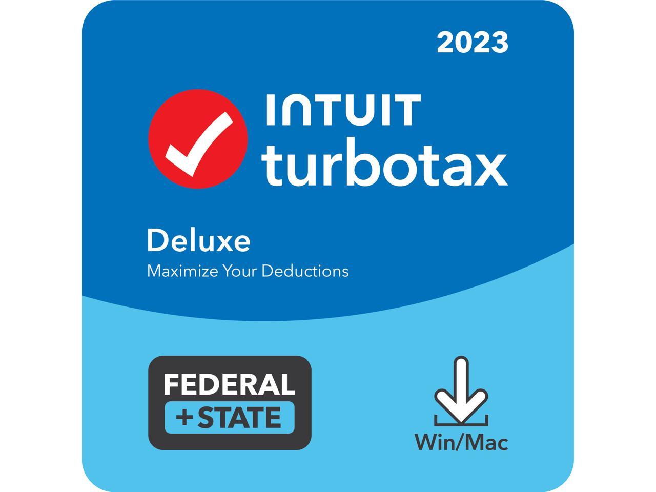 Intuit TurboTax Deluxe Federal & State 2023 PC/MAC Download - Newegg.com