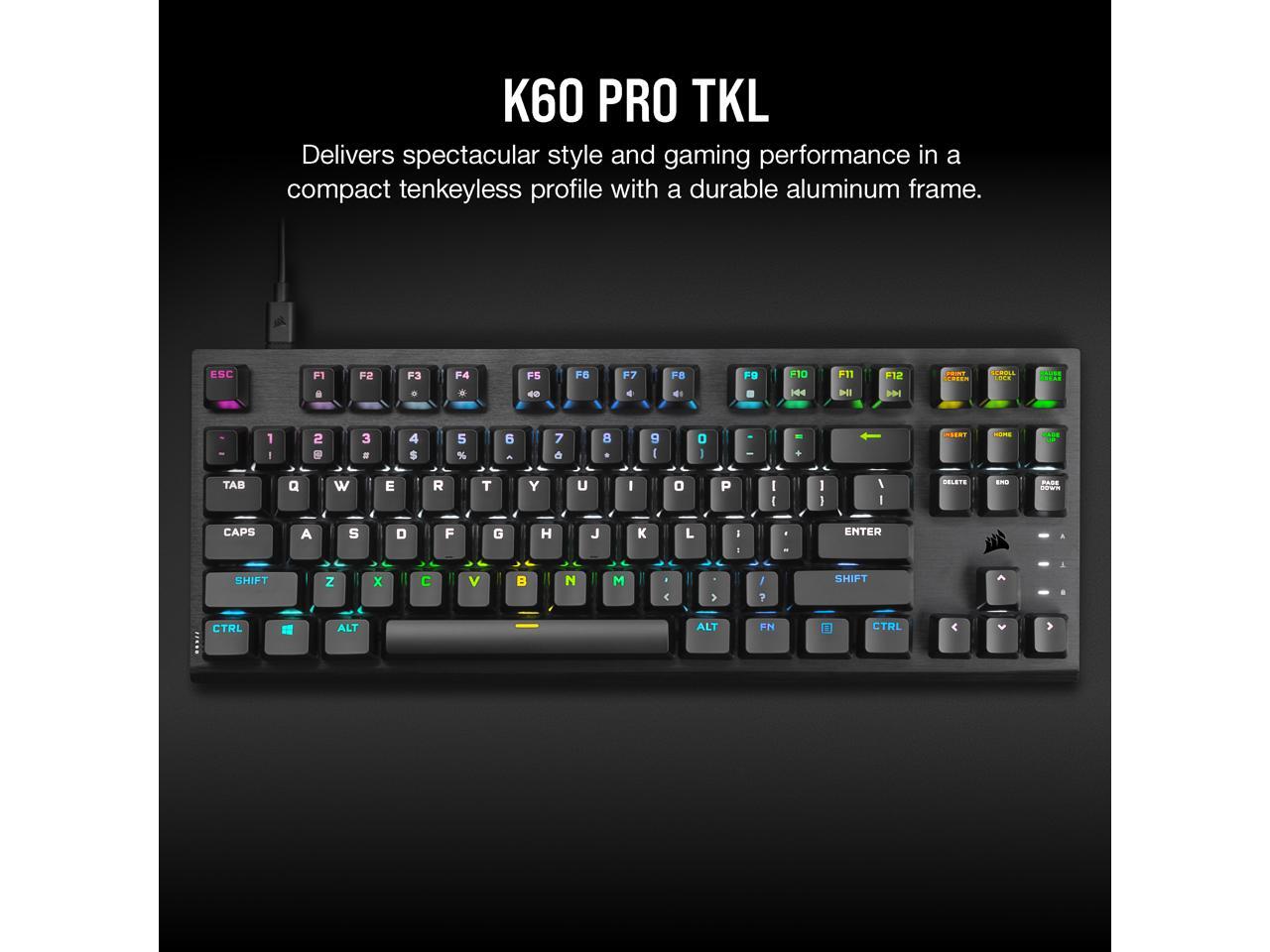 Corsair K60 PRO TKL Wired OpticalMechanical OPX Linear Switch Gaming