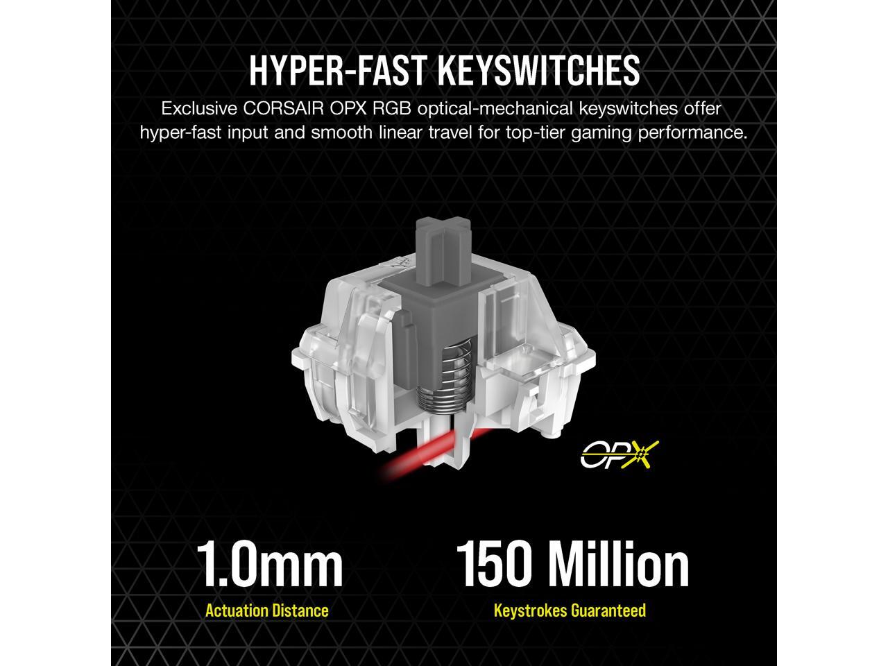 Corsair K60 PRO TKL Wired OpticalMechanical OPX Linear Switch Gaming