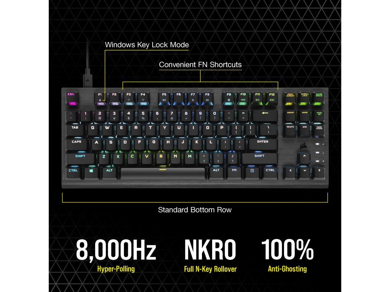 Corsair K60 PRO TKL Wired OpticalMechanical OPX Linear Switch Gaming