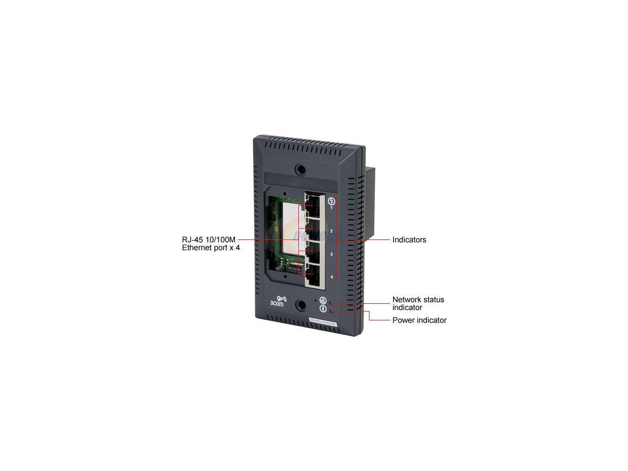 3CNJ220BLK IntelliJack Switch NJ220