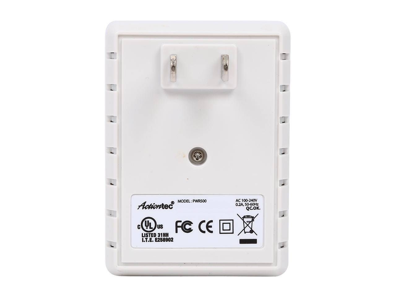 Actiontec PWR511WB1 AV500 Powerline Network Adapter, Up to 500Mbps