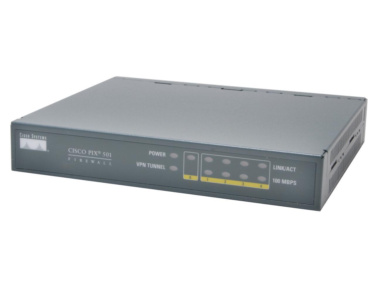 CISCO PIX-501-BUN-K9 75000 Simultaneous Sessions Up to 60 Mbps ...