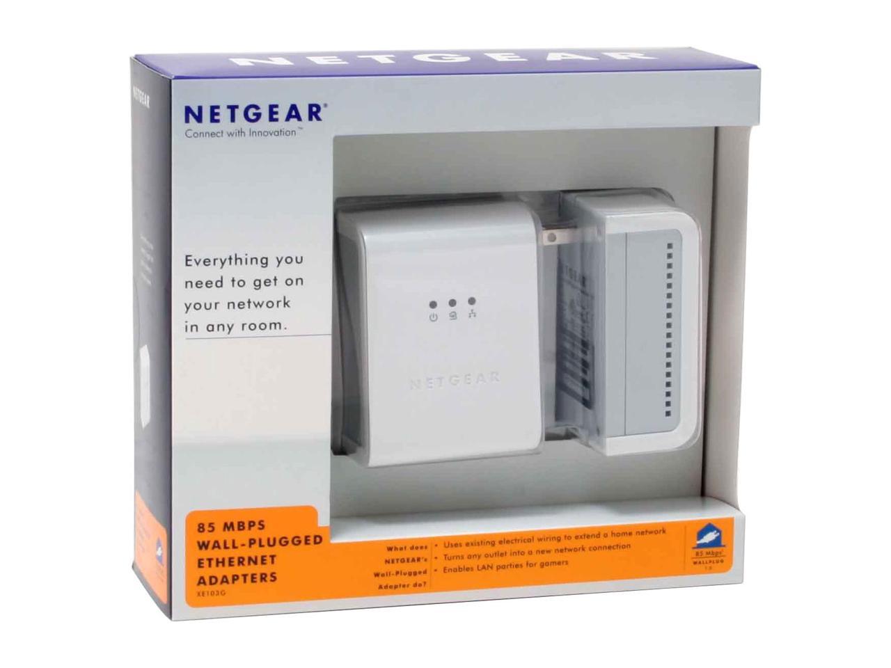 NETGEAR XE103G 85Mbps WallPlugged Adapter Kit