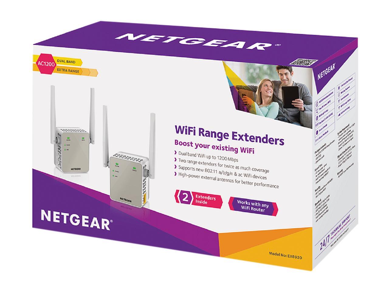 Netgear Ac1200 Wi Fi Range Extenders 2 Pack Boost Wi Fi Range For