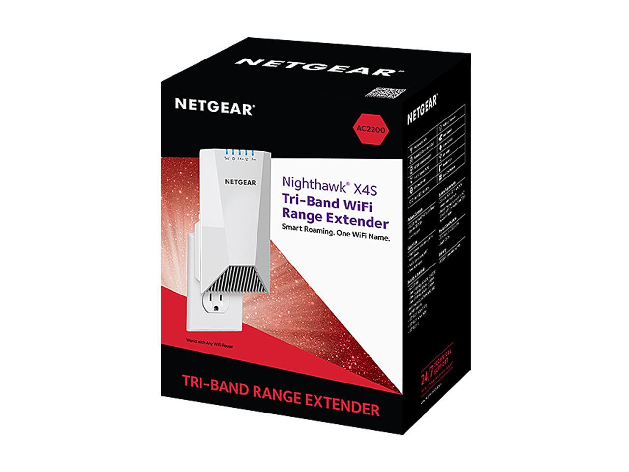 NETGEAR Nighthawk X4S AC2200 TriBand WiFi Range Extender with