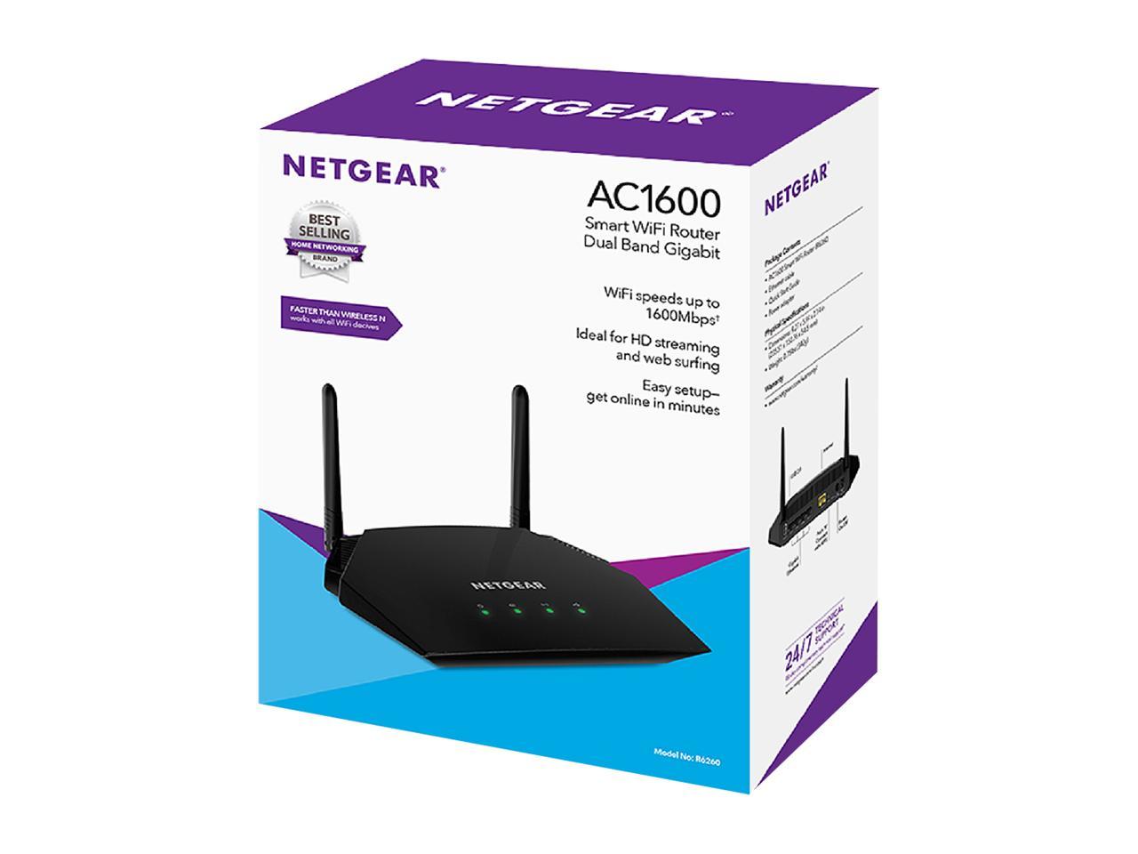 NETGEAR AC1600 Smart Wi-Fi Router - Dual Band Gigabit (R6260) - Newegg.ca