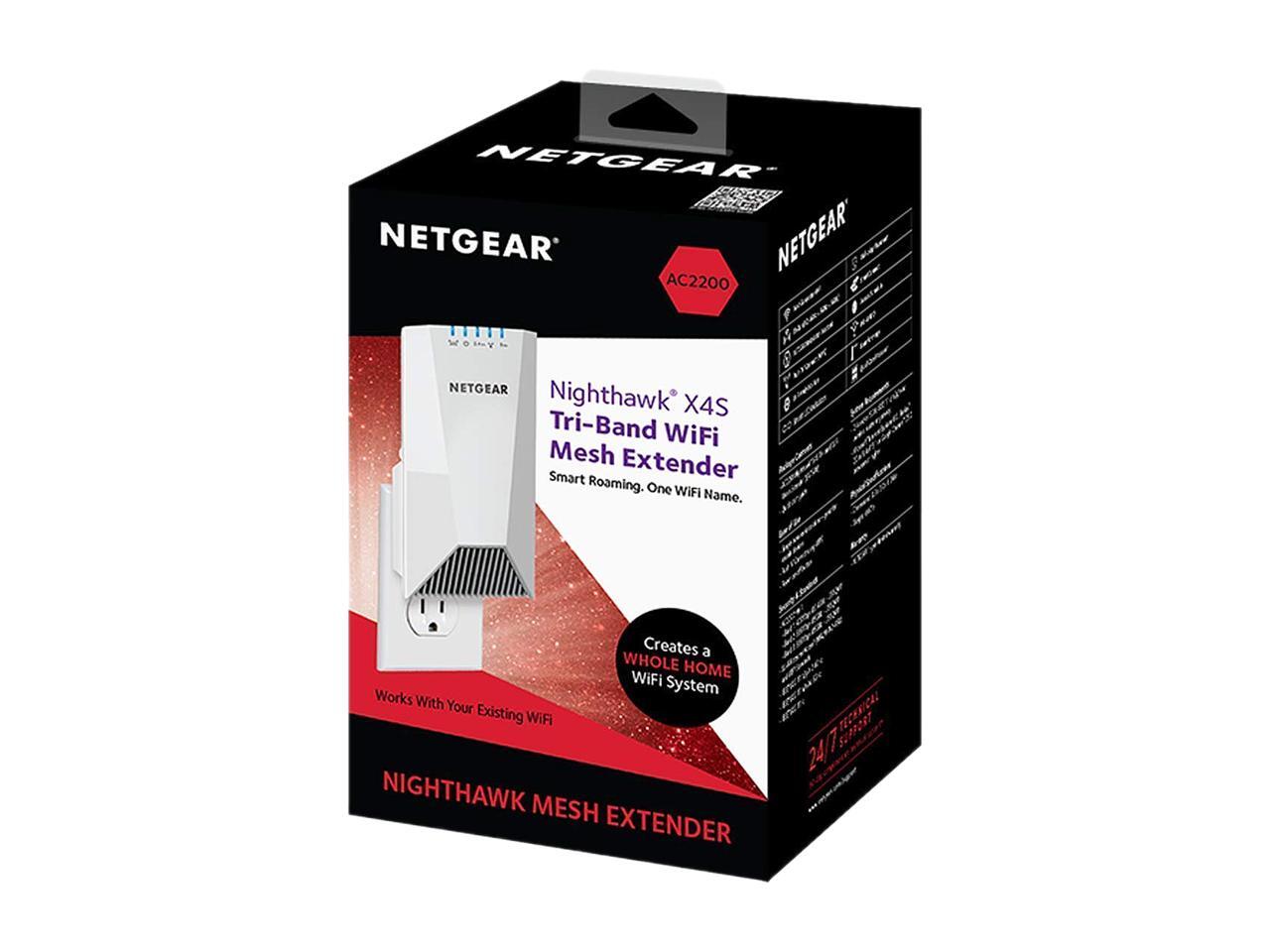 NETGEAR EX7500100CNS Nighthawk X4S AC2200 TriBand WiFi Range