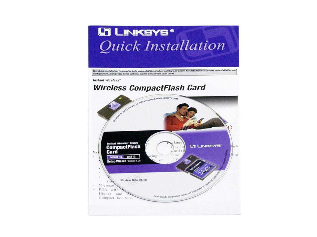 LINKSYS WCF12 IEEE 802.11b, Type I CompactFlash CompactFlash Card