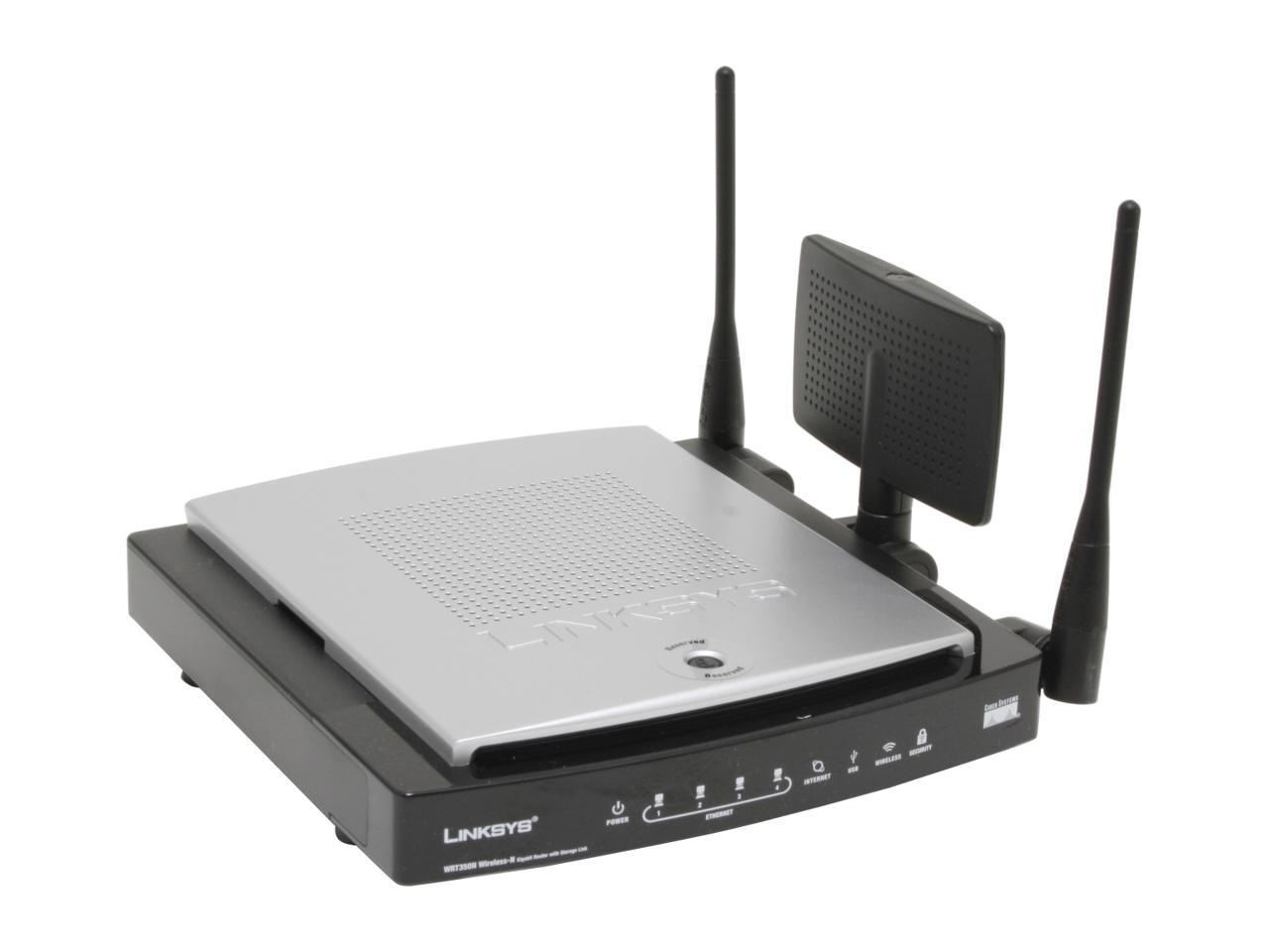 konkurs Fremtrædende ret Linksys WRT350N Wireless-N Gigabit Router with Storage Link - Newegg.com