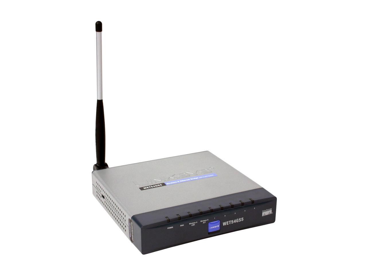 LINKSYS WET54GS5 54Mbps Wireless Bridge with 5 Port Switch