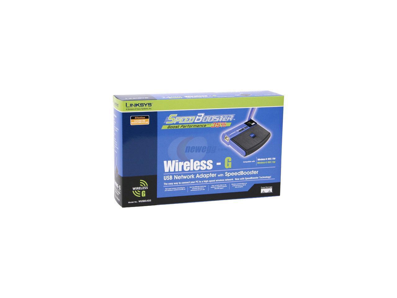 Linksys WUSB54GS USB 2.0 WirelessG Network Adapter with Speedbooster