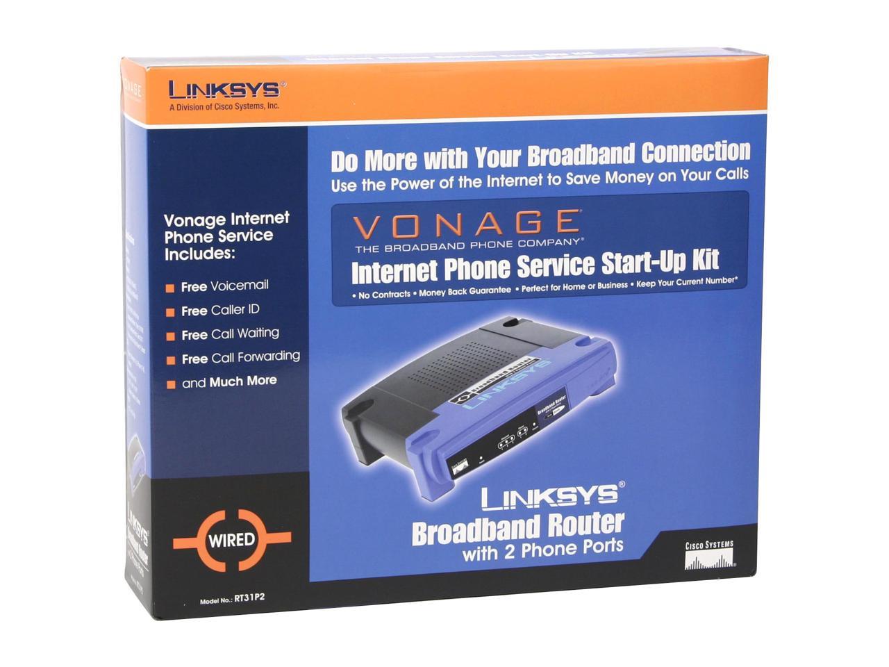 Cisco-Linksys RT31P2 Wired Router for Vonage Internet Phone Service 