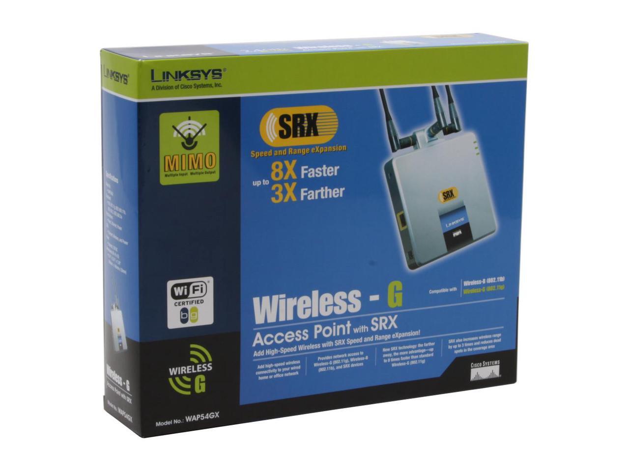 LINKSYS WAP54GX WirelessG Access Point with SRX