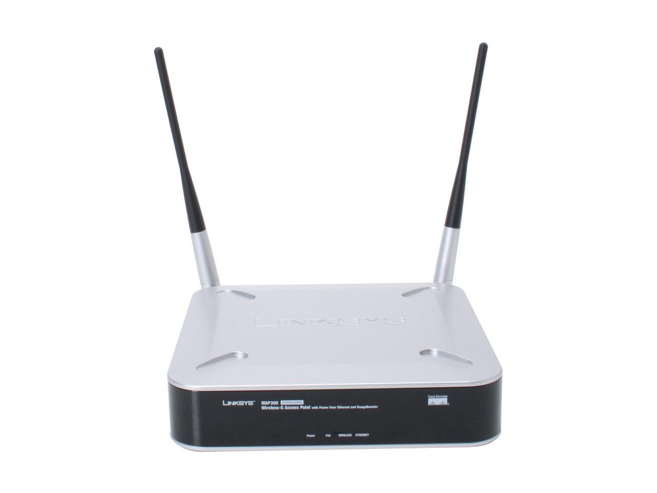 Cisco Small Business WAP200 WirelessG Access Point PoE/Rangebooster