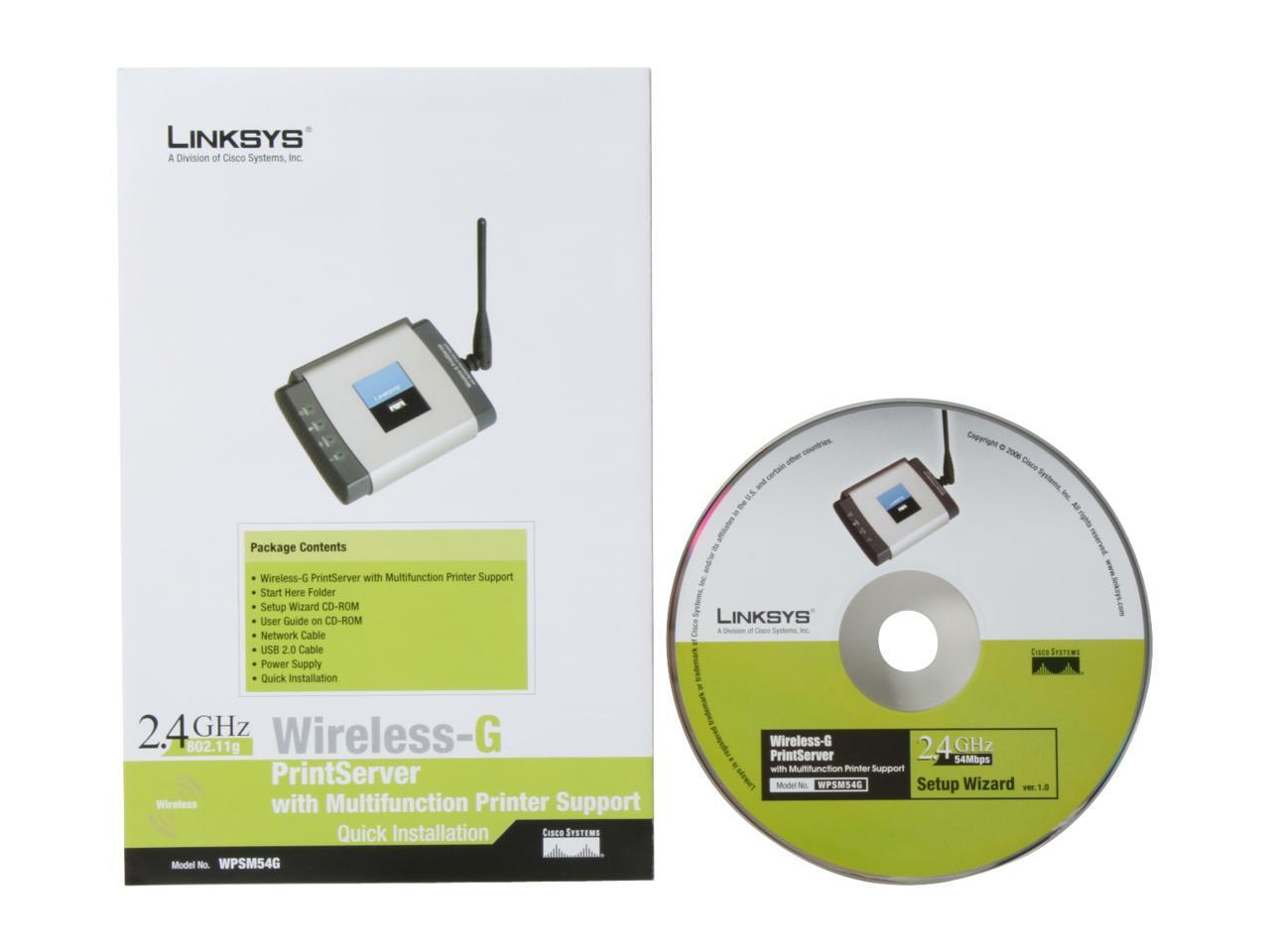 LINKSYS WPSM54G WirelessG Print Server