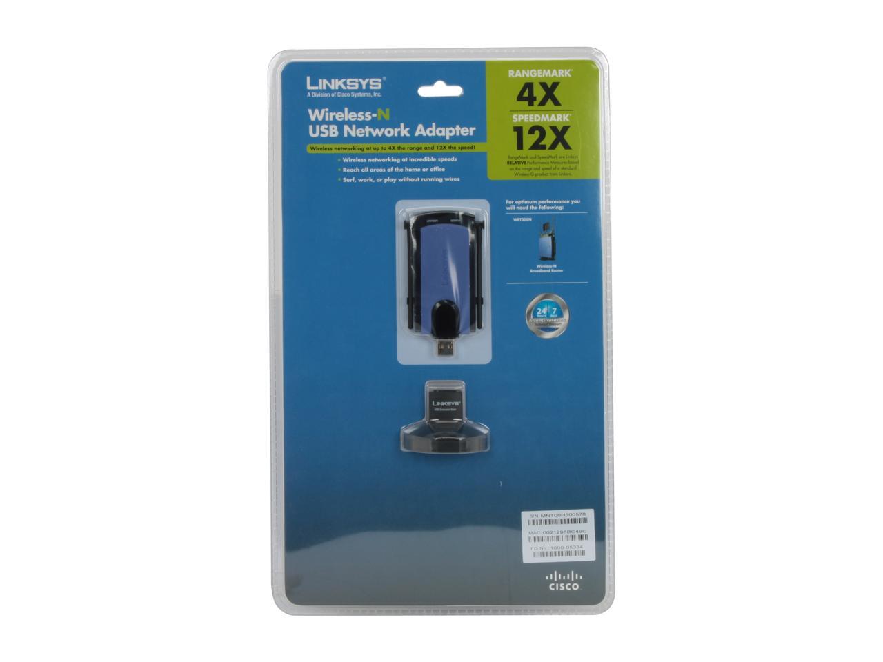 Linksys WUSB300NBP USB 2.0 WirelessN Network Adapter