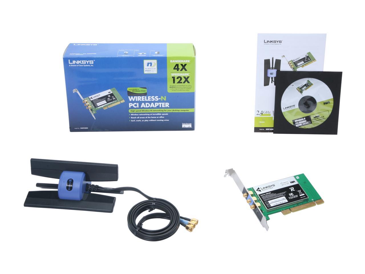 Linksys WMP300N LA 32 bit PCI Interface Wireless Adapter Newegg com