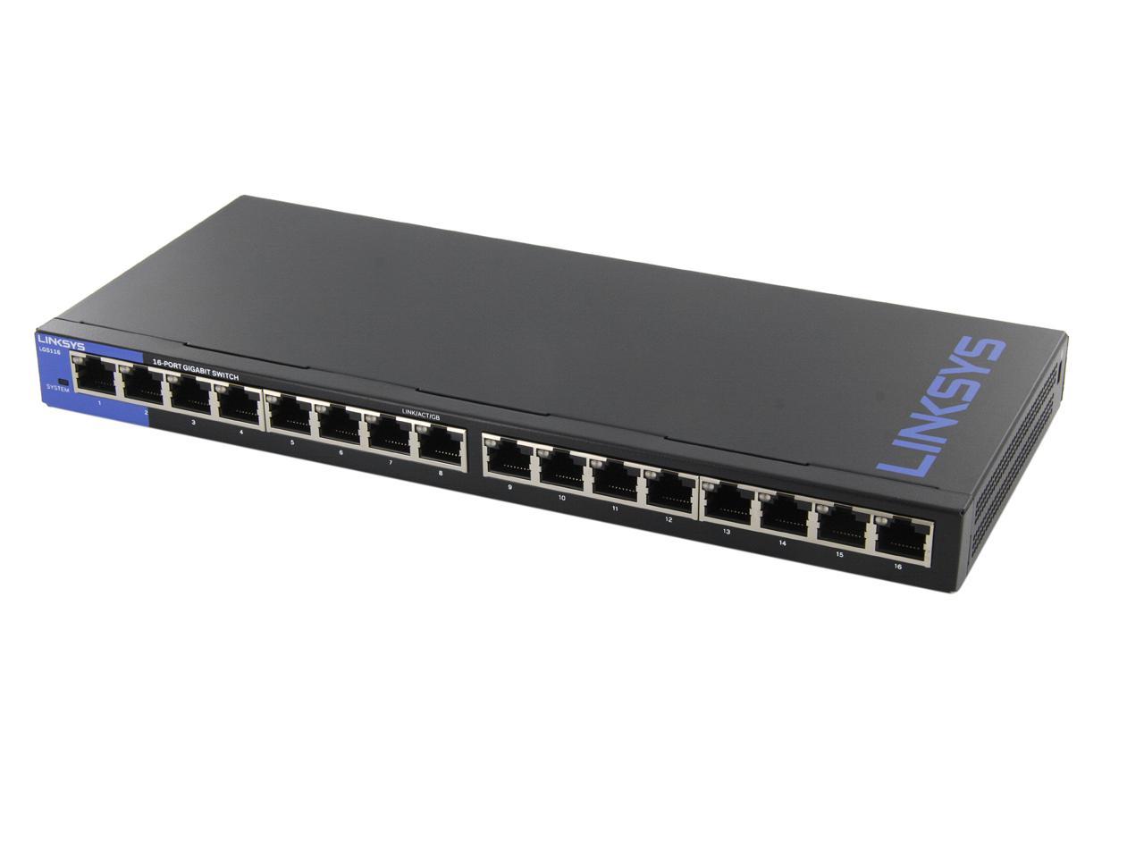Linksys LGS116-EU Commutateur Gigabit non administrable à 16 ports pour professionnels 