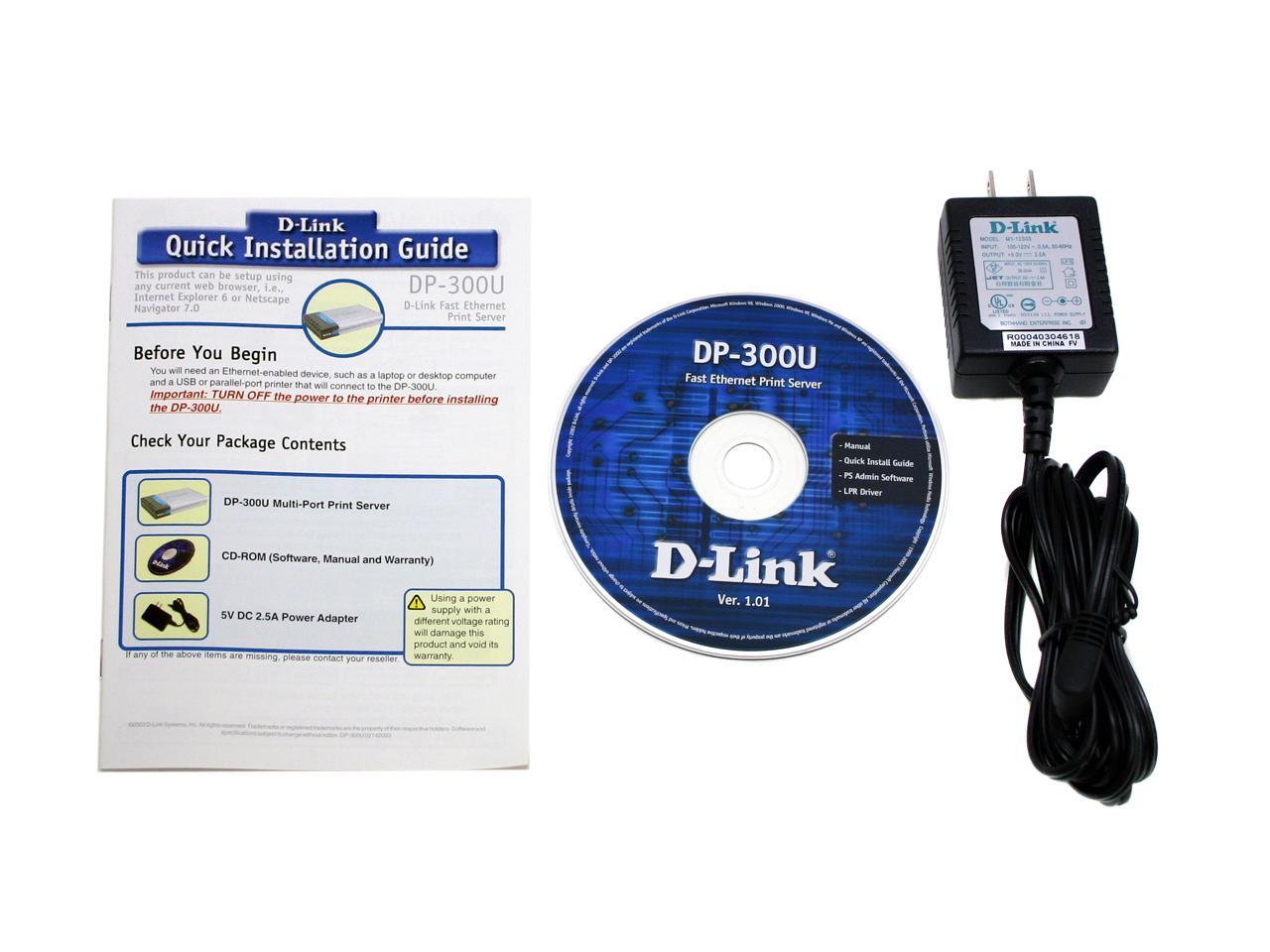 DLink DP300U MultiPort Print Server