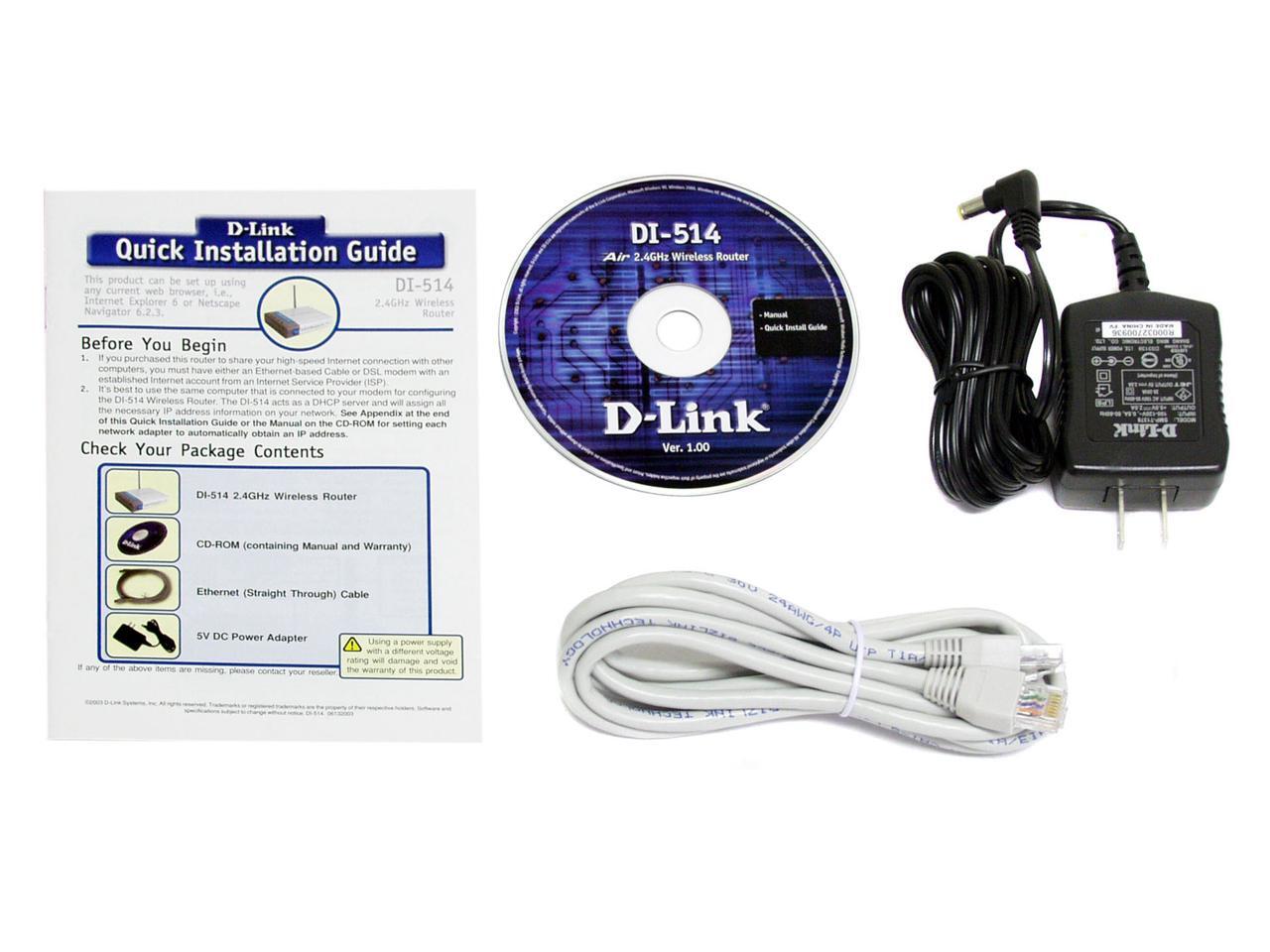 D-Link DI-514 Wireless Router - Newegg.ca