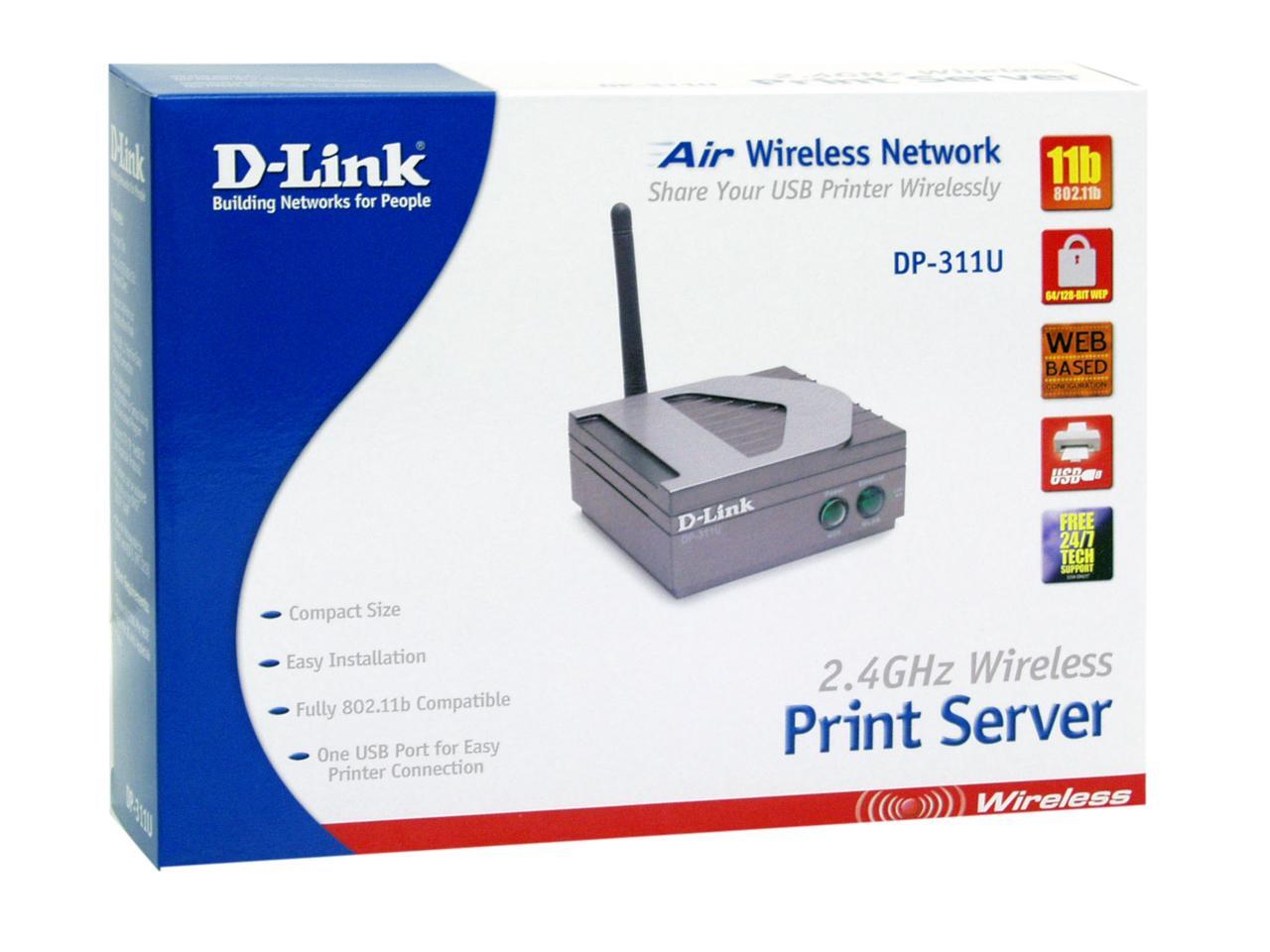 DLink DP311U Wireless Print Server