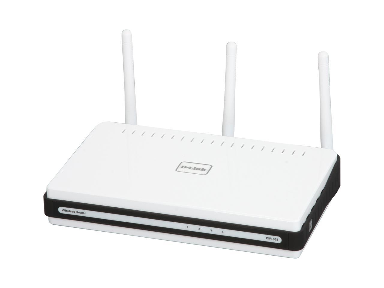 D-link DIR-655 Xtreme N 4-Port Gigabit Switch Wireless-N Router NAS Print server 