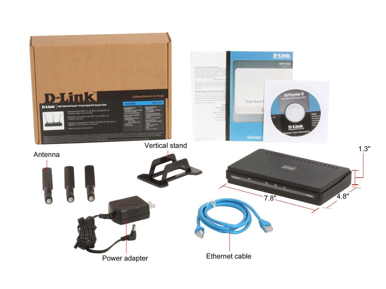 DLink DAP2553 Wireless Access Point Selectable Dual Band AirPremier