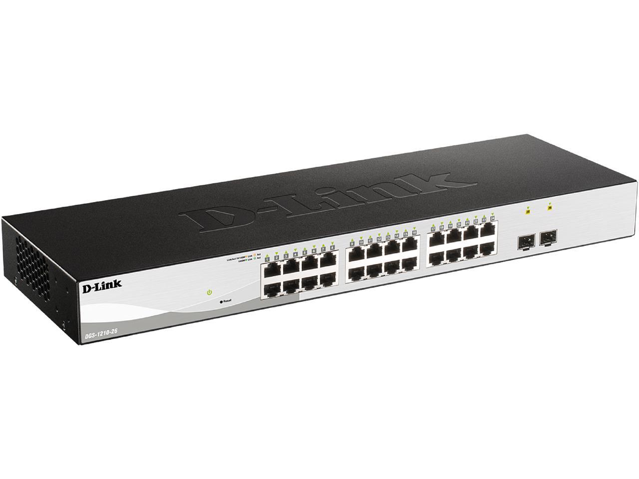 D-Link DGS-1210 Series 24-Port Gigabit Smart Managed Switch with 2 ...