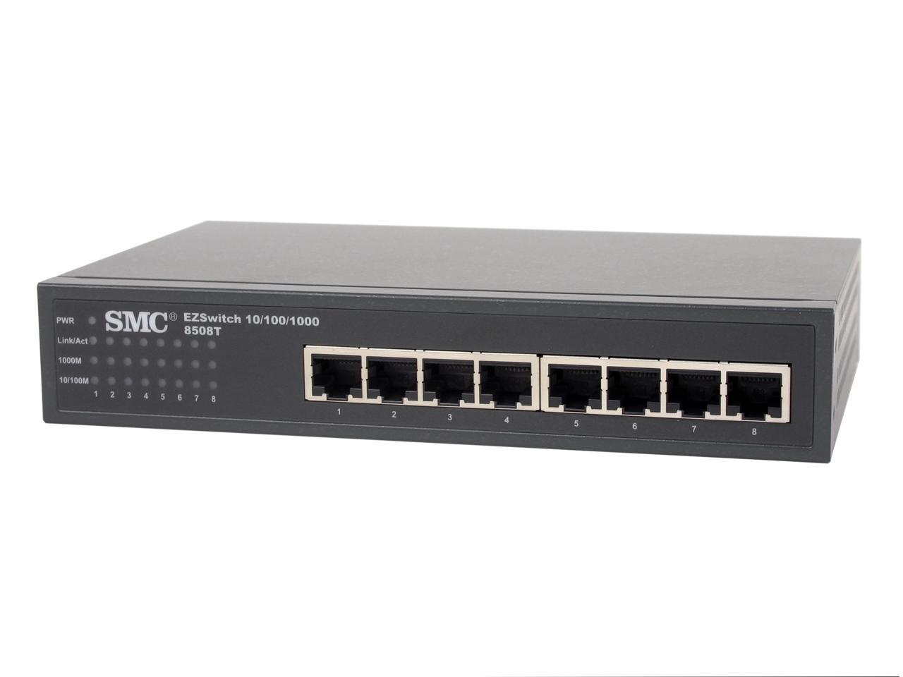 SMC LG-ERICSSON SMC8508T Unmanaged 8 Ports with Jumbo Frame Support ...