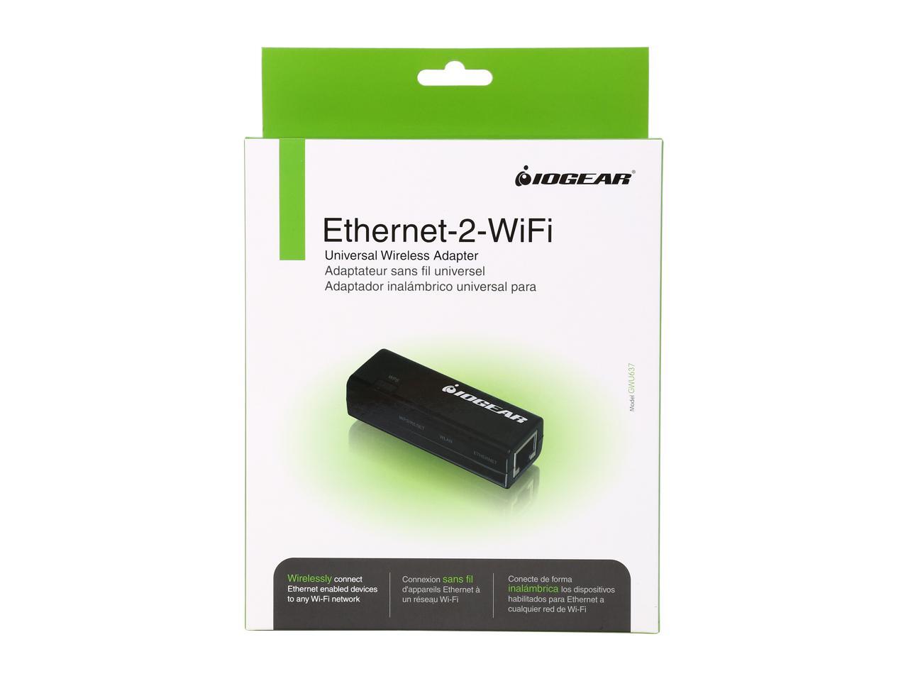 IOGEAR GWU637 2WIFI UNIVERSAL WIRELESSADAPTER