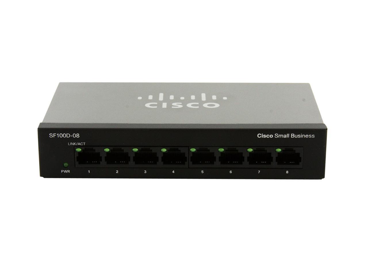 Cisco Small Business 100 Series SF100D-08-NA 8-Port Desktop Switch ...