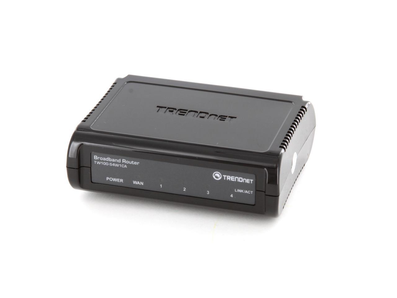 TRENDnet TW100-S4W1CA 10/100Mbps DSL/Cable Broadband Router - Newegg.com