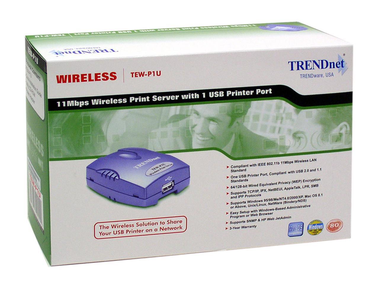 TEWP1U Wireless Print Server with 1 USB Printer Port Newegg.ca