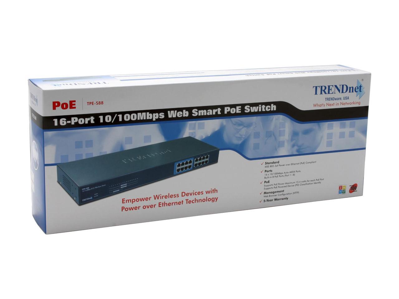 TRENDnet TPE-S88 Web Smart PoE Switch - Newegg.com