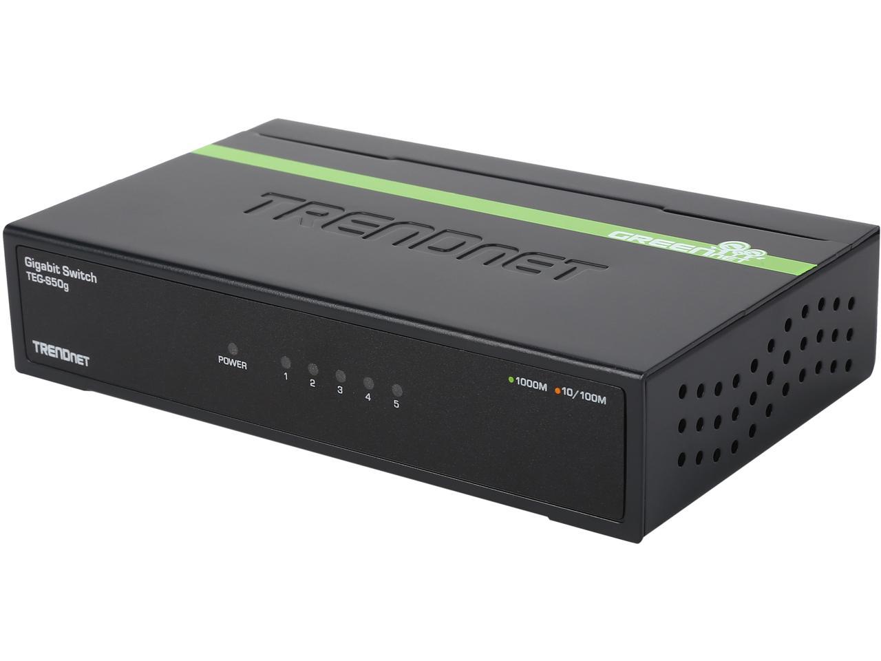 TRENDnet TEG-S50G Unmanaged 5-Port Gigabit GREENnet Switch