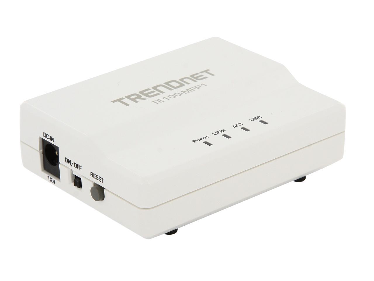 TRENDnet TE100-MFP1 1-Port Multi-Function USB Print Server - Newegg.com