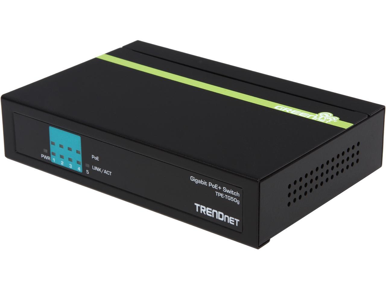 TRENDnet 5-port 10/100 Mbps PoE Switch (31W Power Budget) with Limited ...